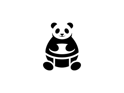 Panda Drum animal drum drummer icon logo music music art musical musicapp negativespace panda panda bear panda logo smart sound studio