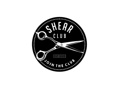Scissors logo round scissors shear