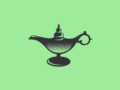 Aladdin aladdin brand green icon lamp logo minimalisti restaurant shine smallbussines story