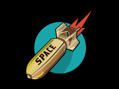 Space logo rocket space universe