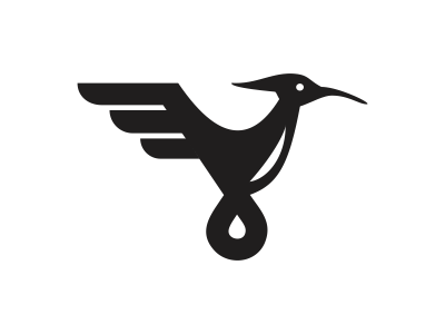 Bird bird black clean design flat fly icon logo minimal runner wings