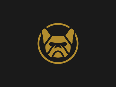 French Bulldog bulldog design dog french gold logo minimal