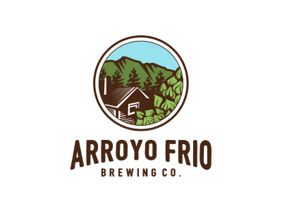 Arroyo Frio Brewing Co. brew brewery brewing bussiness cabin company forest hops logo sky