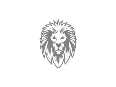 Lion Head bold clean company fitness head icon lion logo royalty sport