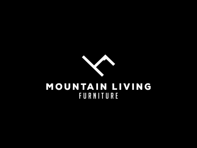 Mountain Living Furniture bold chair furniture industry logo minimalism mountain simple smart
