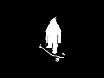 Yeti Board board cool creature icon mountain recreation simple skate sport white yeti