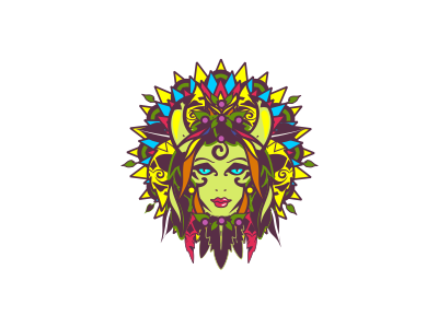 Acai Woman acai beauty bold cafe food fruit icon jungle logo restaurant shield woman