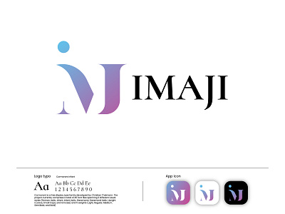 Logo-IMAJI app branding branding identity design gradient graphic design illustration letter logo logo design minimal profesional ui ux visual identity web