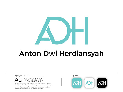 Logo design-ADH app branding branding identity branding inspiration design graphic design icon illustration logo logo design minimal typography ui visual identity web