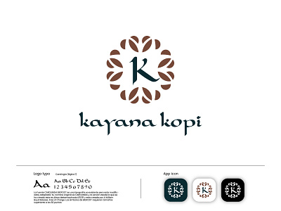 Logo-Kayana Kopi abstrack app branding branding identity branding inspiration coffee coffee shop design flat graphic design icon logo logo design minimal visual identity web