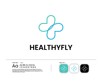 Logo design-Healthy Fly brand brand design branding branding identity branding inspiration butterfly design fly healthy hospital logo logo design medicine medicines minimal visual identity