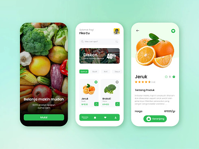 FRESH DAILY aplication bread commercial design ecommerce free space fruit graphic design minimal mobile app ui uiux vegetables visiblemi