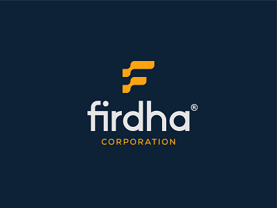 Firdha Corporation branding branding identity design firdha corporation graphic design letter f letter f logo logo logo f minimal visual identity