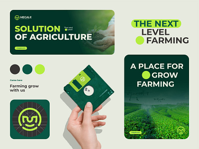 Megale Argiculture Solution agriculture logo branding branding identity design farm logo farming graphic design logo logo design logo presentation minimalist presentation user interface visual identity