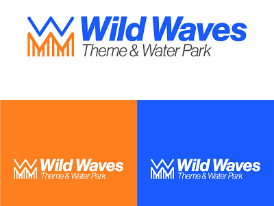 Wild Waves Theme Park branding design flat graphic design illustration illustrator logo minimal vector