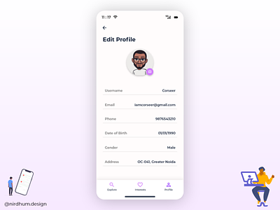 Profile Mobile App UI