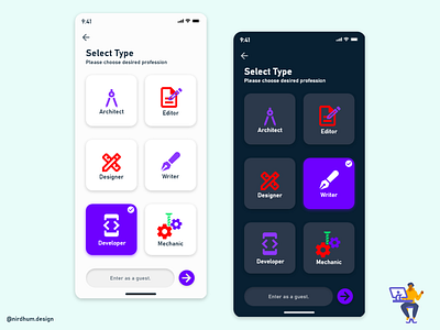 Skill Learning Mobile App UI