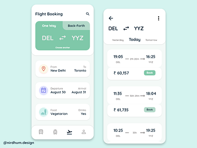 Ticket Booking Mobile App UI