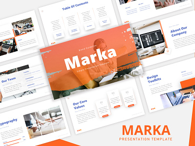 Marka - Brand Guideline PowerPoint Template design graphic design powerpoint presentation powerpoint template presentation design presentation template