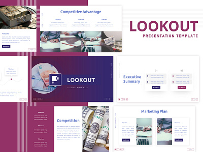 Lookout - Pitch Deck PowerPoint Template design graphic design pitchdeck powerpoint presentation powerpoint template presentation design presentation template