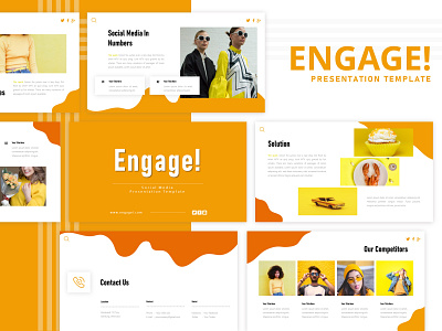 Engage! - Social Media PowerPoint Template design graphic design powerpoint presentation powerpoint template presentation design presentation template socialmedia