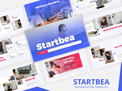 Startbea - Start Up PowerPoint Template design graphic design powerpoint presentation powerpoint template presentation design presentation template startup