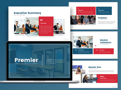 Premier - Investor Pitch Deck PowerPoint Template design graphic design investor pitch deck powerpoint presentation powerpoint template presentation design presentation template