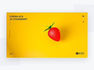3D strawberry 3d design