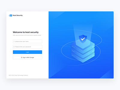 Host security login interface design ui ux