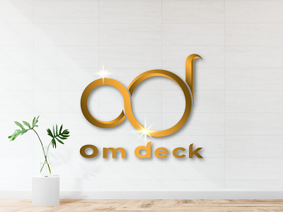 om deck abstract background business design elegant element gold golden graphic icon illustration logo logo new luxury modern om deck sign symbol template vector