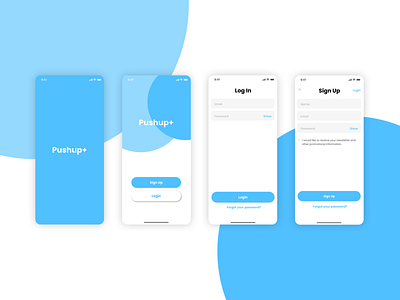 Pushup+ App - First Section ios mobile app mobile app design mobile design mobile ui uidesign uiux