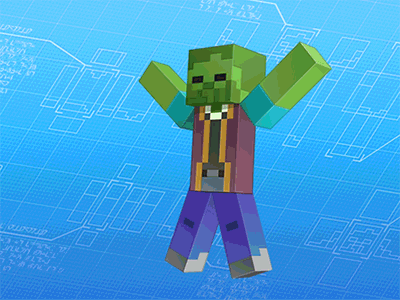 Minecraft.net Hero animation art game minecraft