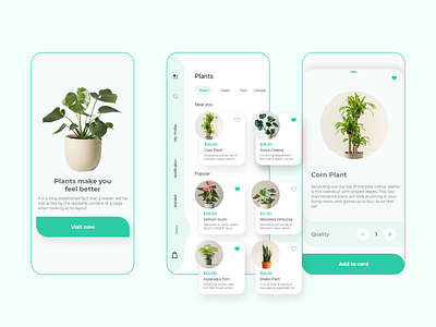 Plant Shop app design plant