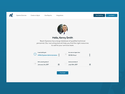 Form page for Reach uiux