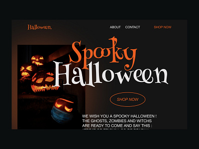 365 Project #008 365project black design halloween hero orange spooky ui uiux userexperience userinterface ux uxui webdesign