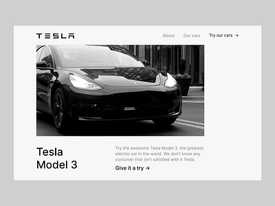 365 Project #018 365project design hero minimal minimalist tesla ui uiux userexperience userinterface ux uxui webdesign