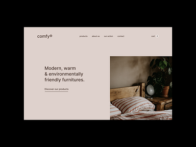 Comfy - Hero design hero minimal ui uiux userexperience userinterface ux uxui webdesign