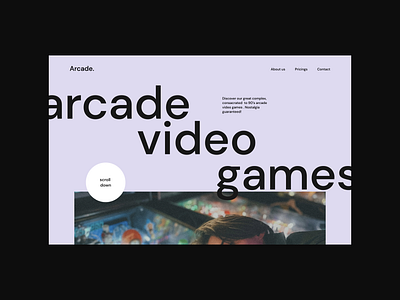 Arcade Video Games Hero design gaming hero minimal purple ui uiux videogames