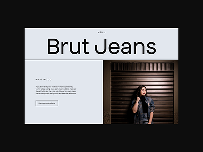Brut Jeans Hero clothes design hero jeans minimal ui uiux ux