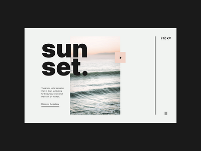 sunset. hero design hero minimal pastel sunset ui uiux userinterface ux uxui webdesign