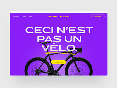 Smartcycle Hero bike colorful connected design electric purple ui userinterface webdesign yellow
