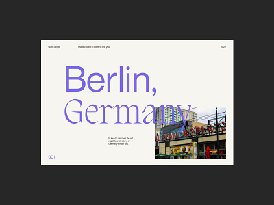 Places I want to travel to this year - 001 berlin germany minimal travel ui userinterface webdesign