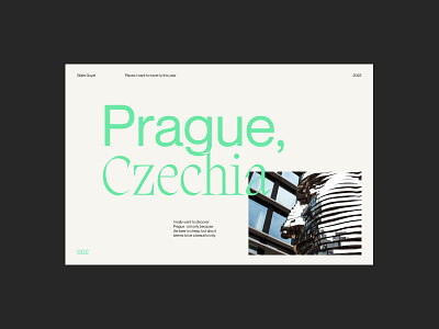 Places I want to travel to this year - 002 design prague ui userinterface webdesign