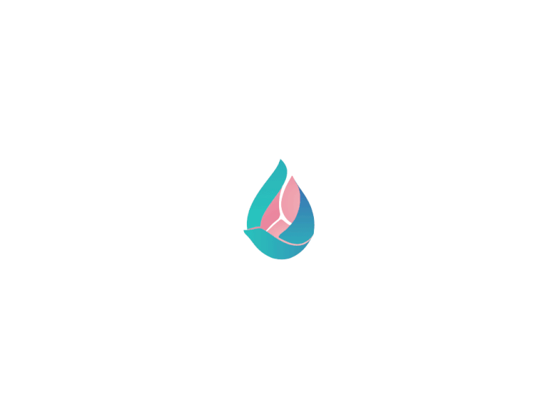 Flowing Petals after effects drop flower gradient logo logo animation motion graphic petals visual identity