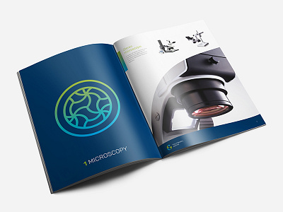 Brochure design booklet brasov brochure catalog icon microscope romania technology