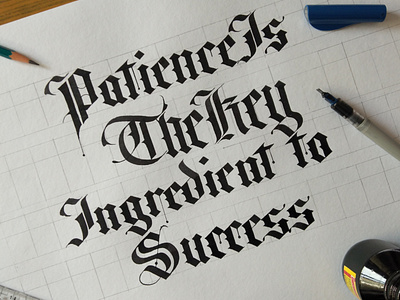 Patience is the key ingredient to success | Customized TQ calligraphy calligraphy and lettering artist calligraphy artist calligraphy design calligraphy design art calligraphy font calligraphy fonts calligraphy logo calligraphyart calligraphytattoo design handwritten font handwrittenfont illustration karma tattoo art tattoo design typogaphy typography typography art