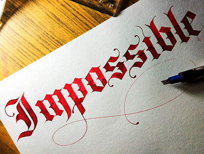 Impossible calligraphy