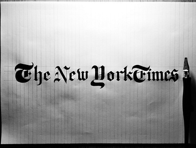 Trying The New York Times logo branding calligraphy calligraphy and lettering artist calligraphy artist calligraphy logo design handwritten font handwrittenfont illustration logo tattoo design typography