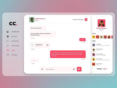 Chat Screen UI app app design design e learning minimal ui ux