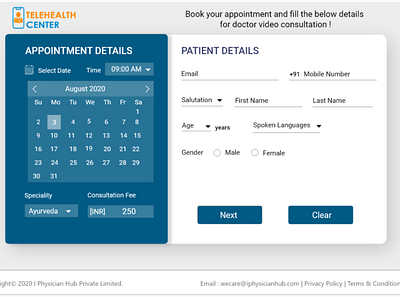 patient Appointment appointment appointment booking calender consulting design doctor ui user experience ux web